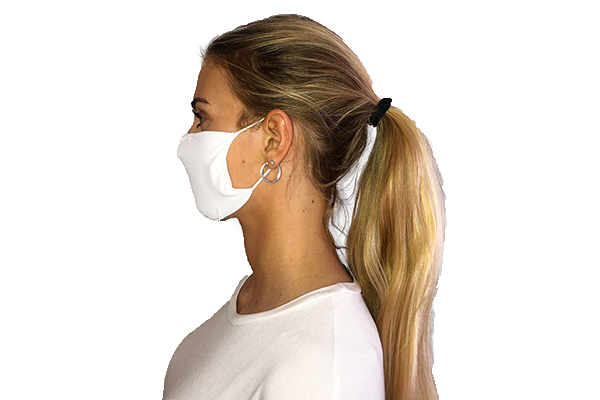 masque tissu lavable blanc adulte